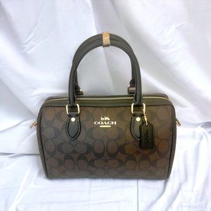 Coach Signature Logo Rowan Satchel Canvas (Unused)